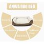 ANWA Durable Dog Bed Machine Washable Medium Dog Bed Square, Comfortable Puppy Dog Bed Medium