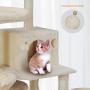 BYUP Large Multi-Layer cat Tree, Double Plush Apartment, cat Climbing Frame, cat Habitat, cat Tower, cat Activity Center