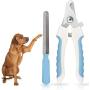 COMBOMTEK Dog Nail Clippers & File + Free Dog Grooming Scissors & Comb + Free Dog Shampoo Brush | Pet Grooming Kit | Cat Nail Trimmer, Cat Grooming Scissors, Cat Bath Brush…