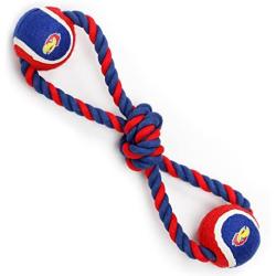 Pet Goods Manufacturing Kansas Jayhawks Double Ball with Dog Toy Rope