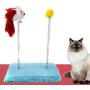 HEEPDD Cat Jumping Platform, Funny Cat Tree with Spring Mouse Ball Toy Kitty Scratching Chasing Spring Toys for Cats Puppy Kitty Kitten Pets Novelty Gift