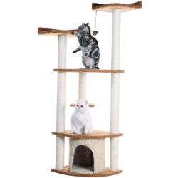 Armarkat 64 in Cat Tree House Condo Furniture - A6402, Chocolate