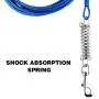 Petbobi 30 ft Tie Out Cable for Dog with Durable Spring and Metal Swivel Hooks for Outdoor, Yard and Camping, Rust- Proof Training Tether for Small to Medium Dogs Up to 85 Pounds, Blue Petbobi 30 ft Tie Out Cable for Dog with Durable Spring and Metal Swivel Hooks for Outdoor, Yard and Camping, Rust- Proof Training Tether for Small to Medium Dogs Up to 85 Pounds, Blue