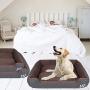 LUOLIIL VOE Large Dog Bed for Medium/Large Dog, Super-Soft Rectangle Pet Bed with Anti-Slip Bottom for Dog&Cat(up to 55lbs)