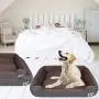 LUOLIIL VOE Large Dog Bed for Medium/Large Dog, Super-Soft Rectangle Pet Bed with Anti-Slip Bottom for Dog&Cat(up to 55lbs)