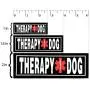 Dogline Therapy Dog Patches for Harnesses and Vests Removable 3D Rubber Patches with Hook Backing for Small Medium or Large Working Dogs