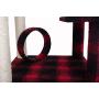 Armarkat Model B5008 50-inch Classic Cat Tree with Veranda, Bench, Mini Perch, and Spacious Lounger in Scotch Plaid, Black/Red, 31''''(l) x 28''''(w) x 50''''(h)