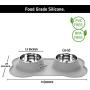 DogBuddy Dog Bowls, Dog Bowl for Food & Water, Dog Food Bowls for Medium & Large Dogs, Stainless Steel Dog Bowls, Dog Feeder with Dog Bowl Mat, Pet Bowl & Pet Food Mat Set