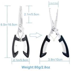Meiliss Stainless Steel Fishing Pliers Fishing Line De-Hooking Device Wire Cutters Multi-Function Knitting Knife and Unhooking Tool