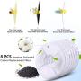 Nitrip Cat Water Fountain Replacement Filters, Flower Fountain Filters Premium Cotton Activated Carbon Pet Water Filter for Dogs and Cats,Pack of 4