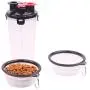 YAKA Dog Travel Water Bottle,Dog Bowls for Traveling Pet Food Container 2-in-1 with 2 Collapsible Dog Bowls for Your Pets Walking and Traveling Portable Drinking Bottle YAKA Dog Travel Water Bottle,Dog Bowls for Traveling Pet Food Container 2-in-1 with 2 Collapsible Dog Bowls for Your Pets Walking and Traveling Portable Drinking Bottle