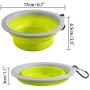 PAWISE Collapsible Dog Bowl Foldable Travel Bowl Expandable Bowl for Cat Portable Food Water Feeding Travel Bowl with Carabiner (2 Pack)