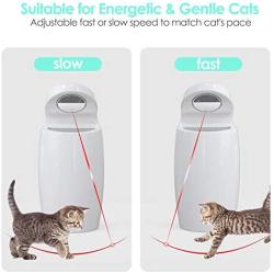 DELOMO Cat Light Toy, Smart Interactive Cat Toy, 2 Rotating Modes Automatic cat Toy, USB Rechargeable Light Dot Toy for Cat Chasing