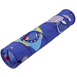 PEOPLE&PETS Collapsible Cat Tunnel, Toys Interactive Pet Play Tubes for Cats and Small Animals, with Peep Holes and Ball Toy