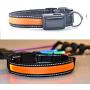 Chenyouwen Pet Toys Great Medium and Large Dog Pet Solar + USB Charging LED Light Collar, Neck Circumference Size: S, 35-40cm(Orange) (Color : Orange)