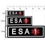 Dogline Emotional Support Animal Patch for Dog Harness and Vest | ESA Removable 3D Rubber Patches | Hook Backing for Small or Large Service Dogs