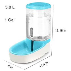 TENINYU Pet Water Dispenser Station - 3 Gallon/11L Replenish Pet Waterer for Big Dog Cat Animal Automatic Gravity Water Drinking Fountain Bottle Bowl