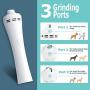 VICARKO Dog Nail Grinder, Pet Nail Trimmer, with Nail Dust Collector, 3 Speed and 3 Nail Ports, Rechargeable Cordless Pet Nail File, Painless Gentle Paw Grooming, for All Dog Breeds