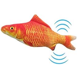 pawstrip Electric Moving Cat Kicker Fish Toy, Realistic Plush Electric Wagging Fish Cat Toy, Wiggle Fish Catnip Chew Toys, Funny Interactive Pets Toy Supplies for Cat Kitten Exercise