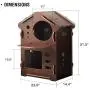 FVANF Luxury Double Layer Cat House, Kitty House, Cat Shelter with Hanging Cat Toy and Cat Scratcher, Cute Pet Cat Bed with Soft Cushions, Easy to Install with The Cork FVANF Luxury Double Layer Cat House, Kitty House, Cat Shelter with Hanging Cat Toy and Cat Scratcher, Cute Pet Cat Bed with Soft Cushions, Easy to Install with The Cork