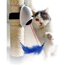 Ito Rocky Interactive UFO Cat Toy 2 in 1 Automatic Rotating Teasing Feather cat Chase Toy - Activity Toy for Kitten