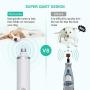oneisall Dog Nail Grinder - Quiet 2 Speed USB Rechargeable Pet Nail Trimmer Paws Grooming & Smoothing for Small Medium Dogs & Cats - White