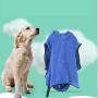 SqSYqz Dog Bathrobe, Towel Microfiber Pet Wet and Dry Towel Dog Or Cat Coat, Quick-Drying Pet Bath Towel,Blue,XL