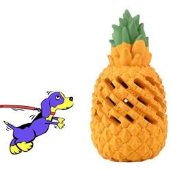 Growom Pineapple Dog Chew Toys for Aggressive Chewer Tough Indestructible Toys for Large Dogs Food Grade Puppy Toys Non-Toxic Rubber Teething Toy