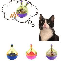 Q Pet House Cat Toys -Interactive Food Dispenser Treat Ball Shape Slow Feeder for cat and Dog: Tumbler Roly-Poly Pet IQ Training Toy for Kitten and Puppy