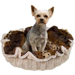 BESSIE AND BARNIE Ultra Plush Wild Kingdom/Natural Beauty Luxury Deluxe Dog/Pet Cuddle Pod Bed