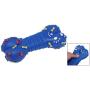 uxcell Vinyl Bones Paws Print Squeaky Bone Pet Dog Squeak Toy, Blue