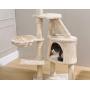 Sanfant New Designed Style Cat Tree with Multi-Functional Installation Hammock and Ladder for Fun (47, Inch)