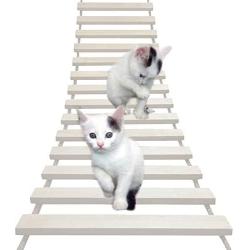 La La Pet Wood Cat Bridge Ladder Cat Perch Cat Lounge Hammock Mod Cat Shelf Board Cat Climber Tree Tower Cat Condo Kitty Activity Furniture