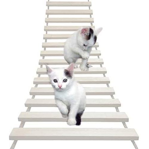 La La Pet Wood Cat Bridge Ladder Cat Perch Cat Lounge Hammock Mod Cat Shelf Board Cat Climber Tree Tower Cat Condo Kitty Activity Furniture