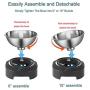 Luck Dawn Elevated Dog Cat Bowls, 0/15° Tilted Raised Stainless Steel Cat Food and Water Bowls, Non-Slip Stress Free Pet Feeding Bowls for Cat and Small Dogs