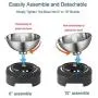 Luck Dawn Elevated Dog Cat Bowls, 0/15° Tilted Raised Stainless Steel Cat Food and Water Bowls, Non-Slip Stress Free Pet Feeding Bowls for Cat and Small Dogs Luck Dawn Elevated Dog Cat Bowls, 0/15° Tilted Raised Stainless Steel Cat Food and Water Bowls, Non-Slip Stress Free Pet Feeding Bowls for Cat and Small Dogs