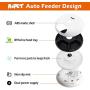 AIPET Automatic Pet Feeder for Dogs and Cats, 6 Meals Programmable Timer Dry and Wet Food Dispenser, Donuts Shape Your Pet Can Eat on Time by Dual Power Auto Feeder