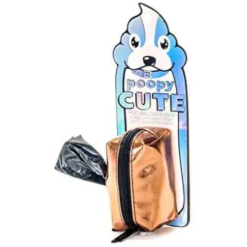 poopyCUTE- Doggy Poop Waste Bag Dispenser for Fashionably Cute Owner and Dog Breed,Puppy Supply|Women Luxury Fashion Style, On Leash Holder Clip for Bag/Travel/Walking/Treat/Key:Metallic Bronze poopyCUTE- Doggy Poop Waste Bag Dispenser for Fashionably Cute Owner and Dog Breed,Puppy Supply|Women Luxury Fashion Style, On Leash Holder Clip for Bag/Travel/Walking/Treat/Key:Metallic Bronze