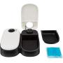 TX2 Automatic Food Dispenser, Dual Compartments, Dual Timer, 48 Hour Timer, Battery Operated, Gray with Black