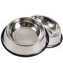 LEHOSEK Set of 2 Stainless Steel Dog Bowl with Rubber Base, Pets Feeding Bowl and Water Bowl for Dogs and Cats