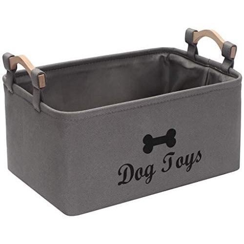 Morezi Canvas Dog Toy Box and pet Toy Boxes Basket Organizer - Perfect for organizing Puppy Toys, Blankets, leashes, Vest, chew Toy and Clothes Morezi Canvas Dog Toy Box and pet Toy Boxes Basket Organizer - Perfect for organizing Puppy Toys, Blankets, leashes, Vest, chew Toy and Clothes