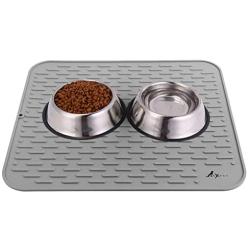 LuxPal Extra Large 23x17 Premium Grade Silicone Dog & Cat Indoor or Outdoor Food Mat for Pets and Animals None Slip Food Tray Placemat for All Floors, Washable, FDA Grade, Anti Bacterial