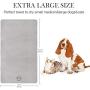 SUNLAND Microfiber Dog Towel Super Soft Pet Bath Towel Ultra Absorbent Dog Drying Towel with Embroidered Paw Print
