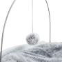 Made4Pets Cat Bed Soft Plush Cat Hammock Detachable Pet Bed with Dangling Ball for Cats, Small Dogs-Grey and Beige