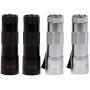 4Pcs UV Flashlight, LED Blacklight Portable Flashlights 395nm, Ultraviolet Light Detector for Invisible Ink Pens, Dog Cat Pet Urine Stain(2Black+2Silver)