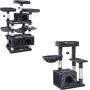 BEWISHOME Large Cat Tree Condo Bundle with Small Cat Tower with Sisal Scratching Posts Perches Houses Cat Furniture Kitty Activity Center Kitten Play House MMJ0311