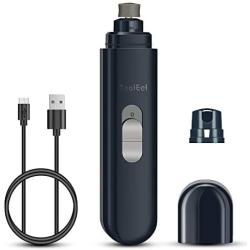 TeaiEei Dog Nail Grinder, Professional Rechargeable Dog Nail Trimmer Clipper, Quiet 2-Speed Electric Pet Nail File Clip, Painless Paws Grooming & Smoothing, for Small Medium Large Dogs & Cats