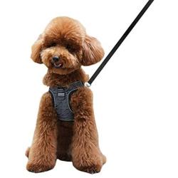 Aumuca No Pull Dog Harness Reflective Step in Small Dog Harness Easy Control Handle for Walking Dog Harness Medium Soft Mesh Adjustable Dog Harness for Small Medium Large Dogs