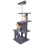 KORIMEFA Cat Tree Cat Tower with Natural Sisal Scratching Post for Kitten Small Cats Activity Platform Playground Furniture with Plush Mouse Hanging Ball Toy for Playing Climb Relax and Sleep…