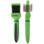 Pixikko Double Sided Flexible Head Slicker Brush for Cats & Dogs Daily Grooming